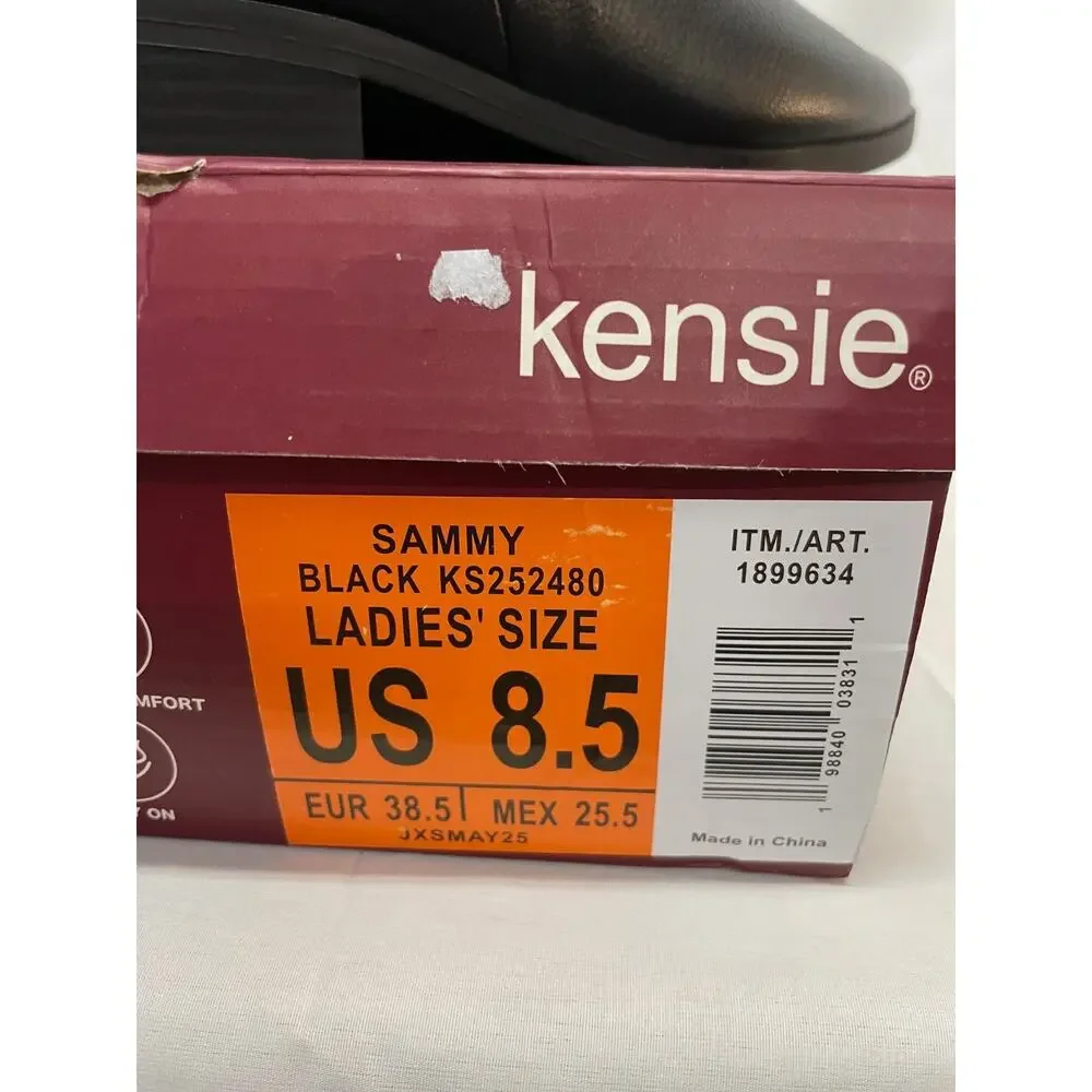 Kensie Women's Black Sammy Style Shoes Size 8.5 New In Box Slip On
